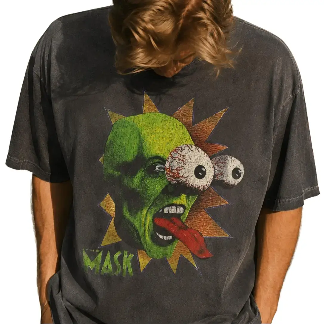 [SALE UP TO 30%] The Mask 1994 Promo Vintage T-Shirt, Graphic Unisex Tee, Retro 90s Movie Jim Carrey Film Fan Shirt, Classic Comedy Graphic Tee