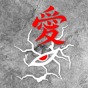 Creative Cracked Eye Chinese Character Love Stickers - Fits Car Bumpers/Triangle Windows/Motorcycles/Laptops. Waterproof, Easy to Apply & Residue-free, Stylish Decorative Stickers