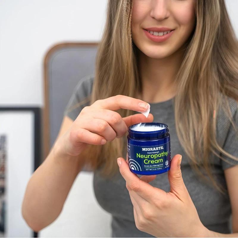 Migrastil Neuropathy Cream - Soothing Cream for Feet, Legs, Hands, Etc. Aloe Shea Butter Gentle Clove Moisturizing Body Care Daily Migrastil Neuropathy Cream - Soothing Cream for Feet, Legs, Hands, Etc. Aloe Shea Butter Gentle Clove Moisturizing Body Care Daily