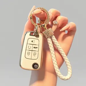 5 Button Key Fob Shell for Chevy Cruze Camaro Impala Equinox GMC Terrain Buick Regal Lacrosse 2017 2016 2015 2014 2013 2012 2011 2010 Keyless Entry Remote Flip Car Key Fob Case cover