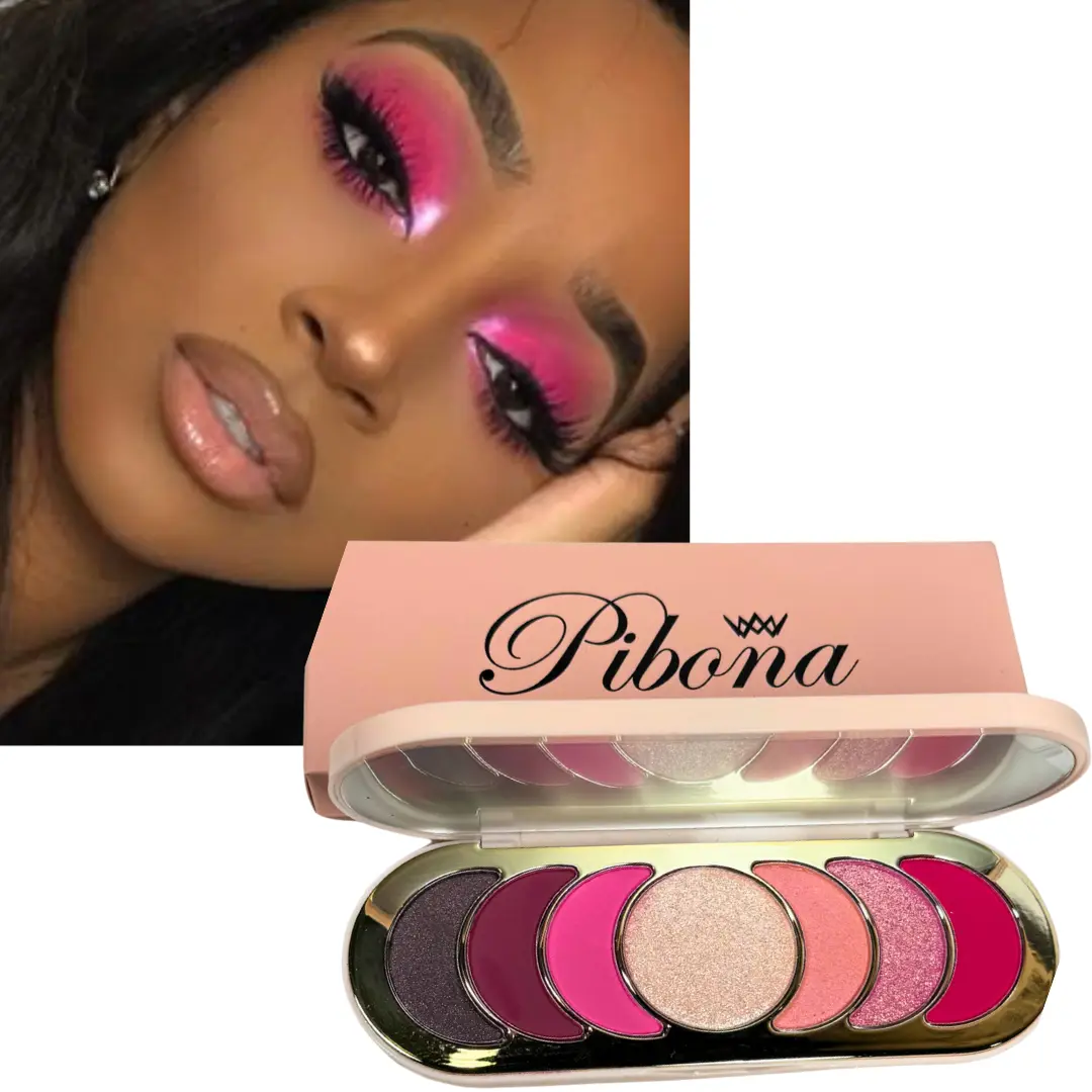 shades of summer eyeshadow palette 7 colors shimmer matte glow