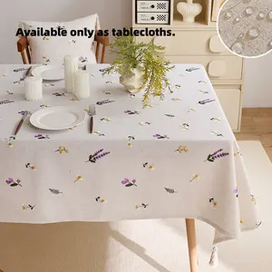 Embroidered floral tablecloth, atmosphere-enhancing decorative fabric, coffee table cloth, rectangular dining table cloth. Suitable for indoor and outdoor decoration, kitchen, and handmade craft tablecloths.