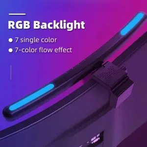 Curved Monitor Light Bar with RGB Backlight, Eye-Care Computer Screen Lamp, Dual Light Modes & Touch Control Timer, Ideal Gaming Accessory, Adjustable RGB Lighting, RGB Atmosphere Lights