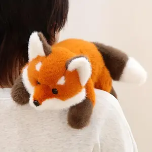 Plush Raccoon Toy with Gravity Beads Desktop Companion Gift, Very Cute Plush Animal with a Big Tail
