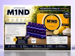 M1ND NeuroBoost 30-Pack Snap - Nootropic Supplement for Enhanced Focus, Mental Clarity, and Energy with biohack technology Healthcare Natural