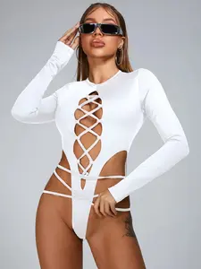 ZASUWA Female Fashion Lace-up Bodysuit