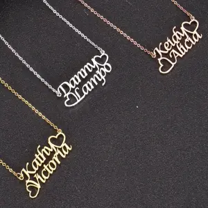 Personalized Couple Name Love Necklace In Multiple Fonts