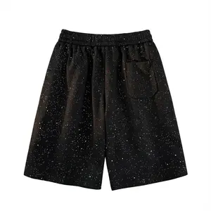 Men's Stylish Stars All Over Print Shorts Regular Fit Casual Pocket & Drawstring Design for All Seasons Fashionable Daily Wear Bottoms Menswear Wetsuit Tropical