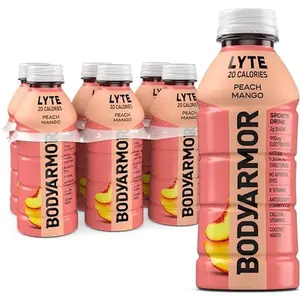 LYTE, Peach Mango, Electrolyte Drink, 20 Calories, 16 Fl Oz Bottles (6 Pack), Coconut Water Sports Drink, Natural Flavor & B Vitamins
