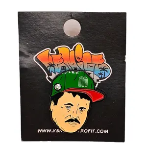 El chapo Mexico cap Hat Pin Soft Enamel Durable Long Lasting Collectible Pin for Hats Backpacks Lanyards Jackets Customizable Options Premium Gloss Finish