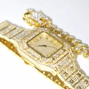 CETBY Silver/Gold/Rose Gold Watch with Gift Box & Adjuster, Cuban Bracelet Square Dial Quartz Wrist Watch – Perfect Gift for Men, Women, Friends, Lovers, Parents for Parties & Christmas