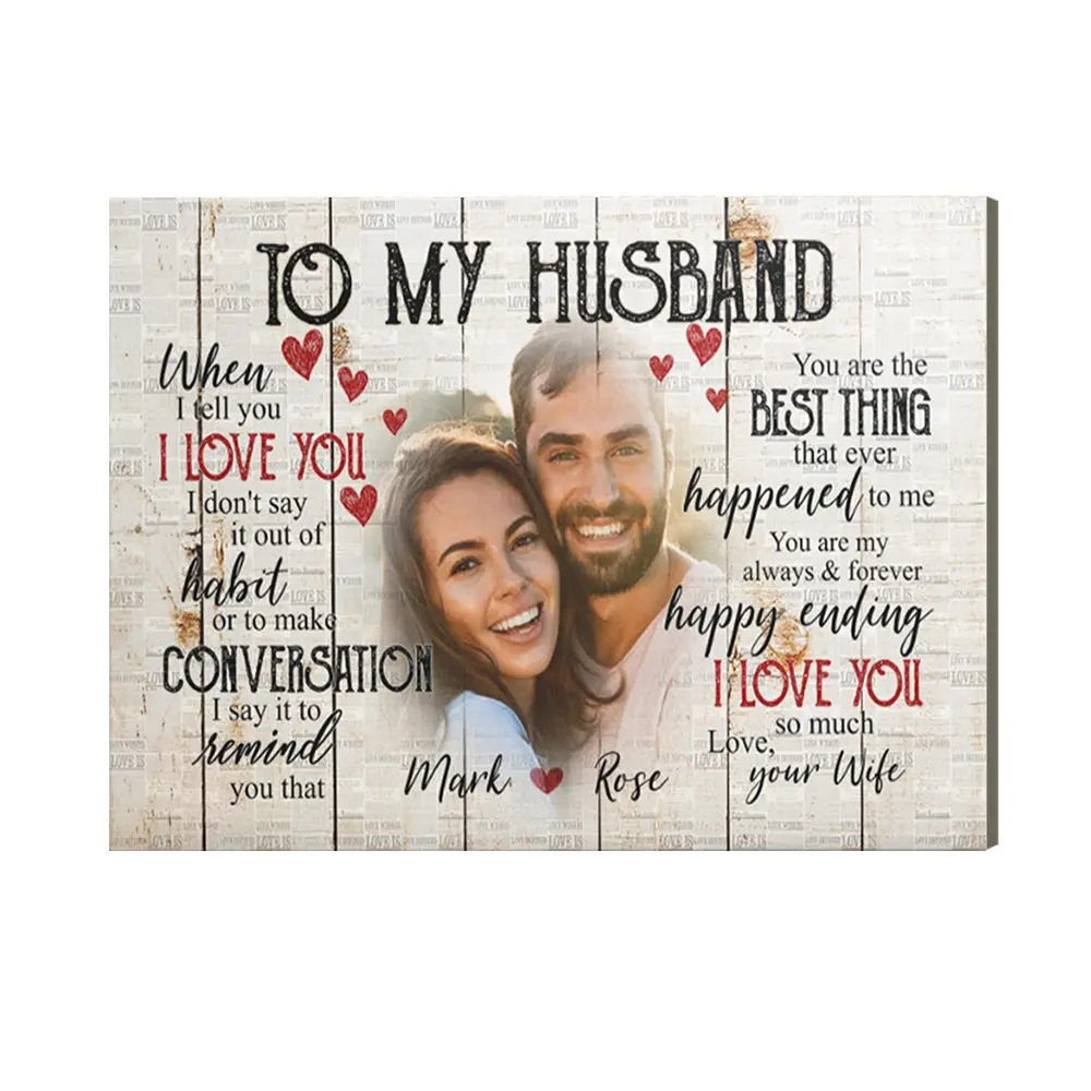 Personalized Canvas Prints, Custom Photo And Name -  Canvas Wall Art Canvas Decor Poster