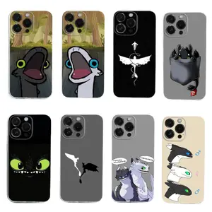 Cute T-Toothless Dragon Baby Phone Cases For iPhone 17 Promax Pro Air 16 Plus 15 14 13 12 11 Transparent Soft Shockproof Protective Cover Gift For Birthday Christmas Halloween