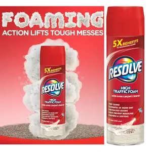 Resolve High Traffic Carpet Stain Cleaner Solution and Odor Remover Foam, 22 oz