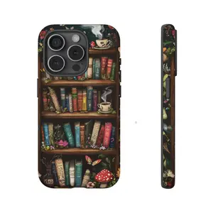 Fairy Garden Bookish Phone Case - Book Lovers Phone Cover, Magical Fairy Tale Books Design Applicable to iP15Promax ip14Pro mobile phone case 12 trendy brand 13 anti-fall cover 14Promax 15Pro cute Plus phonecase Accessories Acrylic casetify