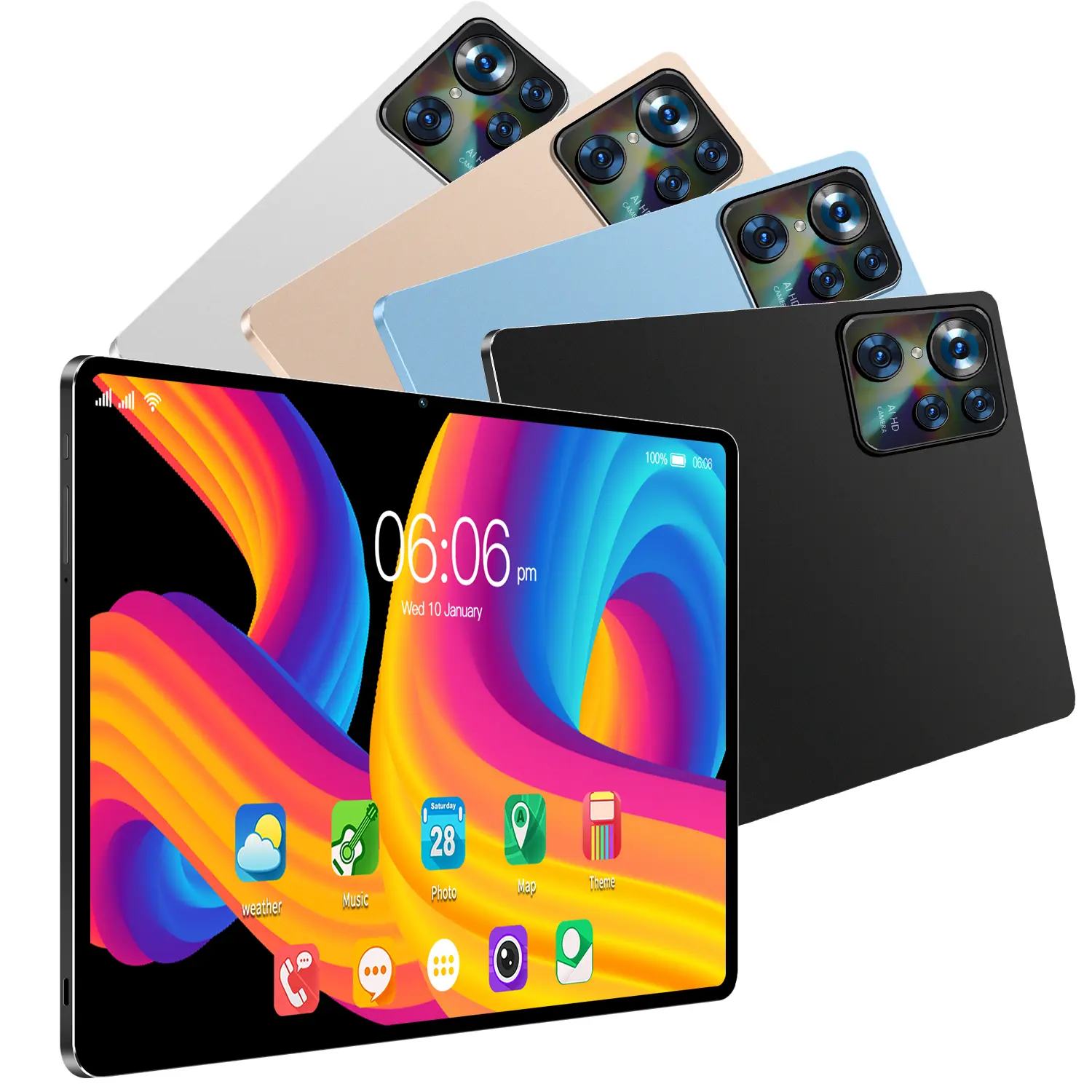 10.1-inch Android 14 Tablet, 6GB RAM + 128GB Expandable Storage, 6000mAh Battery, 5MP+13MP Dual Cameras, 1280*800 Full HD IPS HD Display, Wi-Fi Supported Portable Interactive Multi-Camera Photo and Video Features Tablet, Hd Display Tablets
