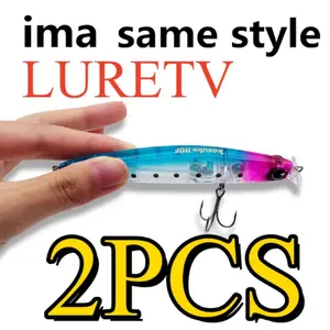 Floating Minnow Lure for Topwater Surface, Shallow Water Bass, Pickerel, Bass, Sea Bass, Spring Summer Fishing