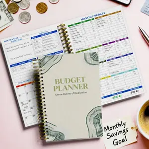 Undated Monthly Money Manager & Budget Planner - Expense Tracker Notebook for Family Bills, A5 Spiral Financial Book for Savings, Debt Payoff Journal with Waterproof Cover Office Stationery Supplies