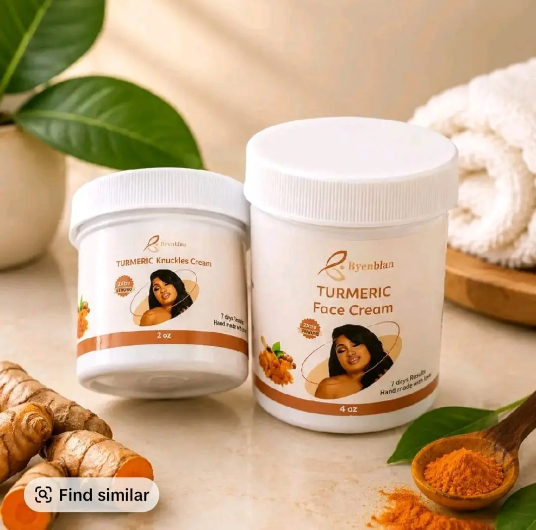 Byenblan 2 PCS Turmeric , Face Cream 4oz, Knuckles Cream 2oz