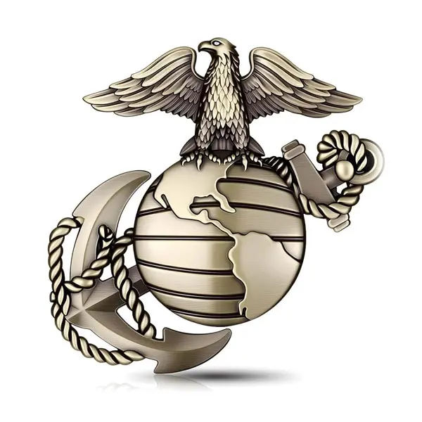Veterans Day Gift U.S.Marine Corps Car Emblem,3D Eagle Globe Anchor Metal Decal, Marine Corps 250th Anniversary, Marine Veteran Truck Badge, Gifts for military supporters, veterans, retired service members