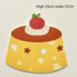 New Pudding Egg Pine Cartoon Felt Cork Board Photo Message Board Wall Dormitory Punch-free Wall Room Decoration Cute Gift 2025