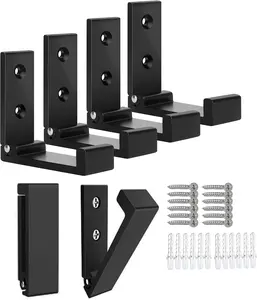 Folding Coat Hooks 6 count Foldable Hook Wall Mounted for Hanging Coat, Jacket, Towel Heavy Duty Wall Hooks  Alloy Fold up Hooks Headphones Holder Bearing Load 33lb (Black)