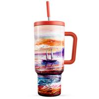 Red Sailboat Seascape