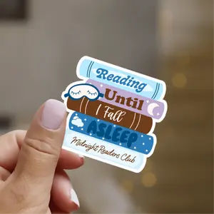 Reading Until I Fall Asleep Bookstack Sticker