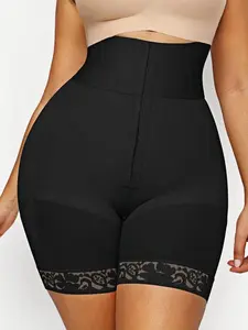 1 Count Women's Adjustable Hooks Closure Tight Fitting Bottoms, Lace High Waist Hip Lifting Panty, Underwear, Fajas, Colombian Shapewear, Shaping Shorts with Zipper Crotch, Perfect For Daily Wear & Office Use & Yoga