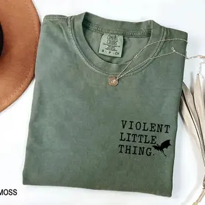 Comfort Colors Violent Little Thing t-shirt, Basgiath War College Tshirt, Violet Sorrengail T-shirt, Fourth Wing Shirt, Fourth Wing Merch, Dragon Rider Tee
