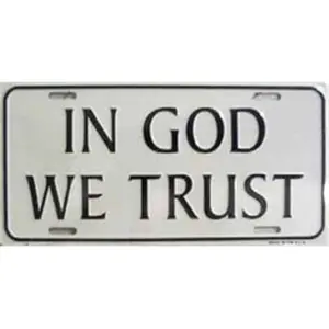 212 MAIN Personalized Car Plate - Custom Metal LP-261 Model with "In God We Trust" Design, Lightweight Aluminum for Custom & Metal License Plate Needs, Custom License Plates