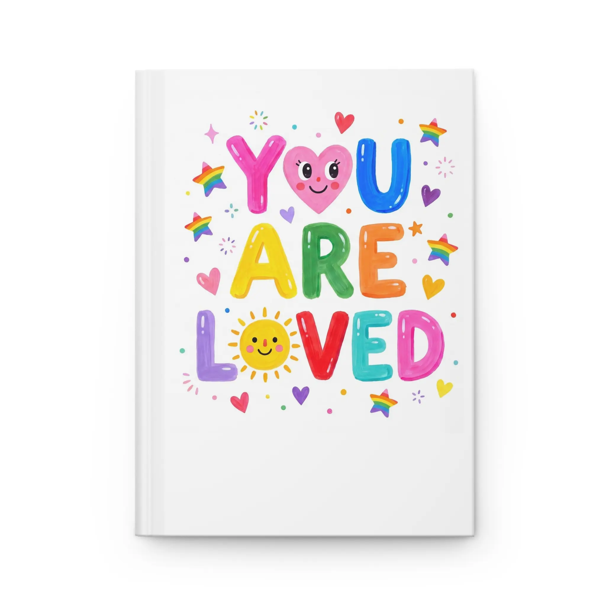 Affirmation Journal, Cute Rainbow Hardcover Notebook, Aesthetic Self Love Journal, Daily Gratitude Diary, Gift for Her