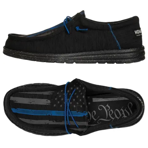 Howitzer Men's Slip-On Shoes ROAM BLUE FLAG Sneakers with Camo Print Footwear