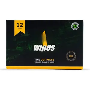 Biodegradable Sneaker Cleaning Wipes - Individually Wrapped Shoe Cleaning Wipes (Pack of 12)