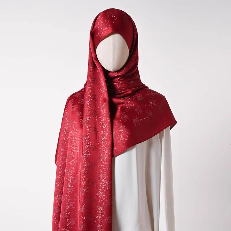 2025 New Malaysia Square Scarf Tudung Bawal Print Hijab Headscarf Wraps Premium Cotton Voile Soft Muslim Square Scarf