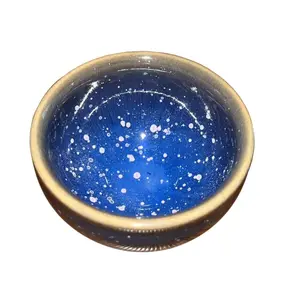 Bemy-starry sky sakura pink spot jianzhan tea cup teaset