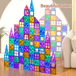 Magnetic Tiles Building Blocks, Magnets Building Set, STEM & Learning & Education Toys Christmas Toy Gift