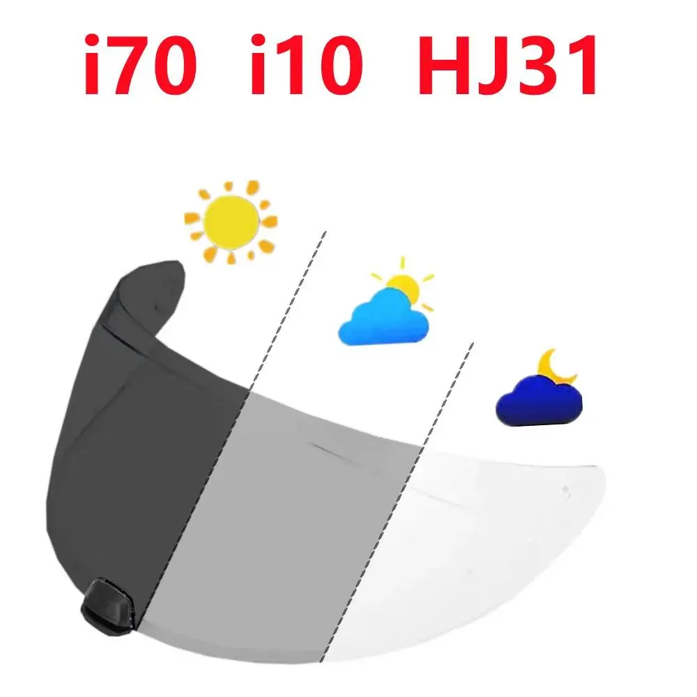 1pcs Photochromic Motorcycle Helmet Visor - High Flexibility, Anti-Scratch Sunshield Lens for HJC HJ-31, I70, I10 Helmets, 1* Motorcycle Protective Gear Accessory Part, Day and Night Use, Eye Protection, Polyester, 1 * Motorcycle Helmet Lens