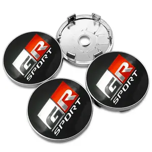 4PCS 60mm Car Wheel Center Hub Cap Badge Sticker Styling Accessories Sticker For Cars For Toyota GR 86 Supra Yaris RAV4 Prius Corolla C-HR Camry Auris