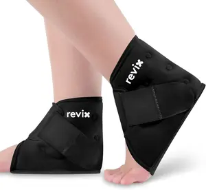 REVIX Gel Ankle Ice Packs Wrap Reusable Flexible Cold Compression for Sprain Sport Recovery All-Day Comfort 2 Packs