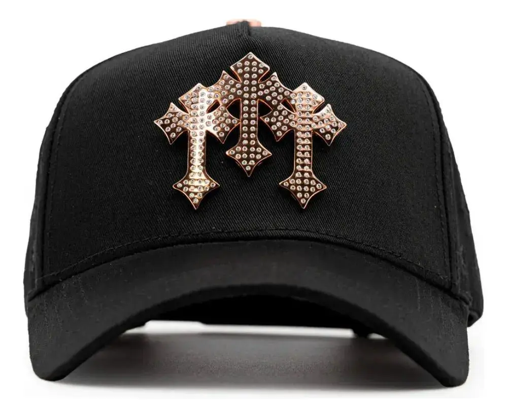 Gorra Gorra Barbas Chrome Dorado Negro G5