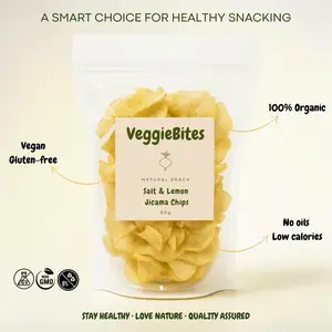 Salt & Lemon Jicama Chips 80g Snack