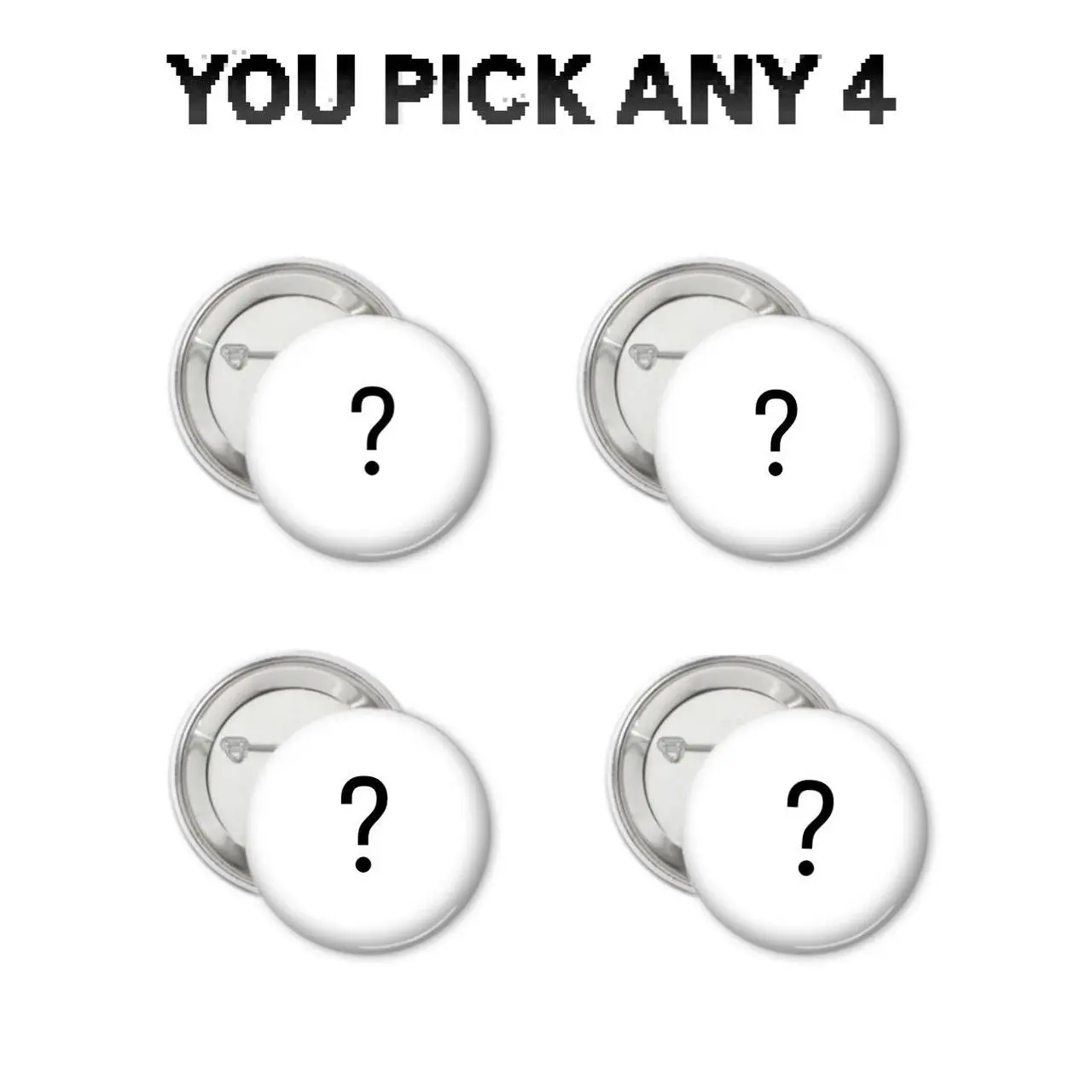 YOU PICK ANY 4 PINS DESIGNS
