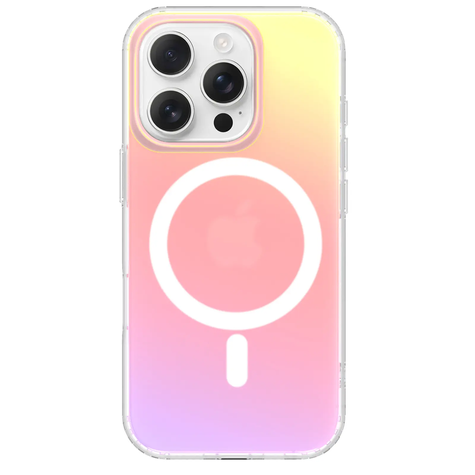 ORNARTO Daylight Glow Gradient Case for iPhone 16 15 14 13 12 11 Series & AirPods 4 – Holographic Iridescent Magnetic Cover, Compatible with MagSafe, Shockproof & Stylish Protective Phone Case