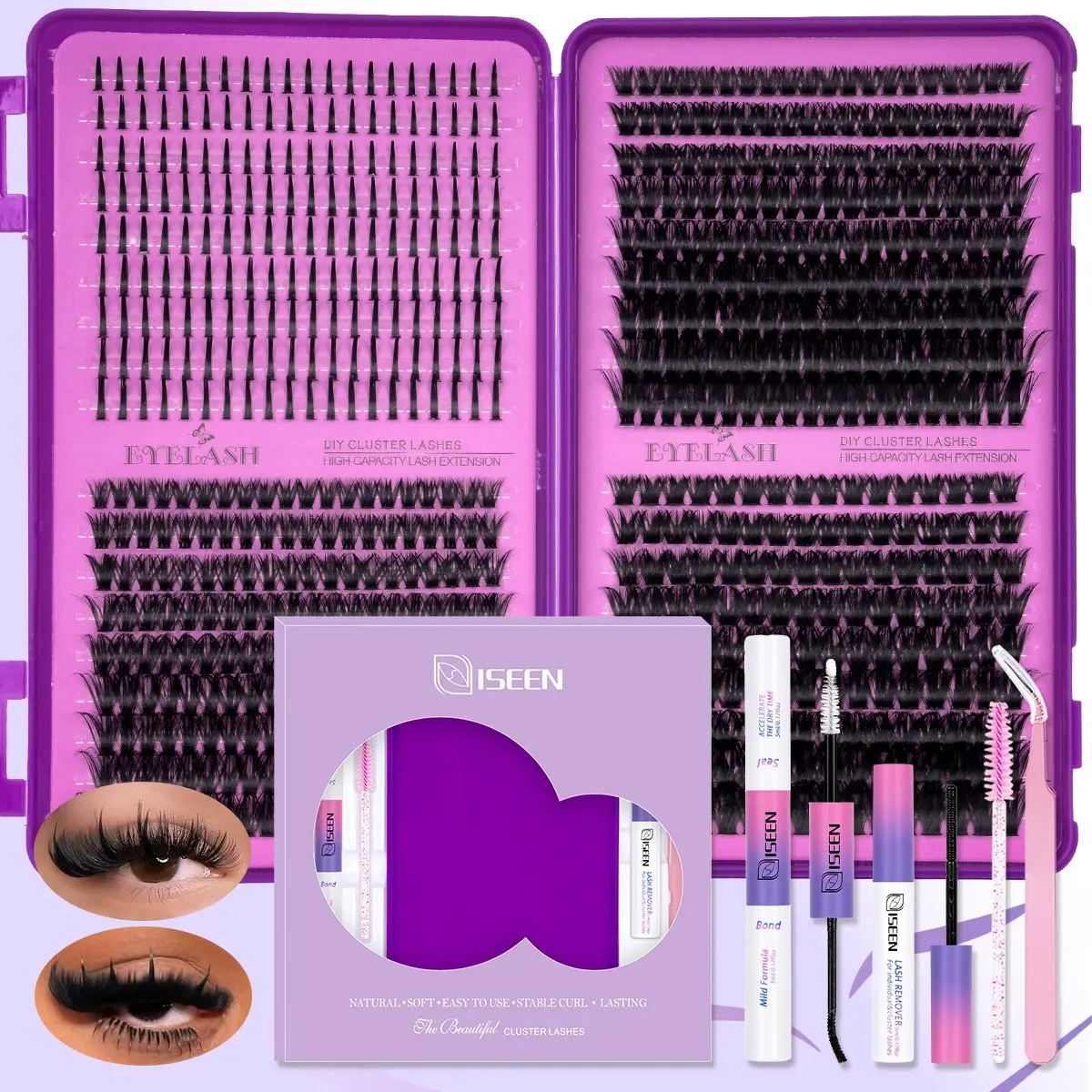 Spiky Slay Manga Lash Clusters With Spikes Pre-Spikes Wispy Cluster Eyelash Extensions Fluffy Anime Eyelashes Clusters Reusable Faux Mink Fairy Individual Lash Extension D Curve Flawless DIY Cluster Lashes - Cosmetic, Makeup