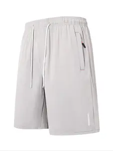Men's Solid Color Zipper Pocket Shorts, Regular Fit Casual Comfy Shorts for Summer, Men's Bottoms for Daily Wear