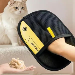 Reusable Pet Hair Removal Gloves – Electrostatic Glove That Zaps Fur from Couches, Carpets & Car Seats – Also Works as a Grooming Tool for Cats & Dogs! (1 Pair)