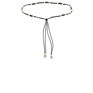 Isabel Marant Ranea Belt in Black & Silver