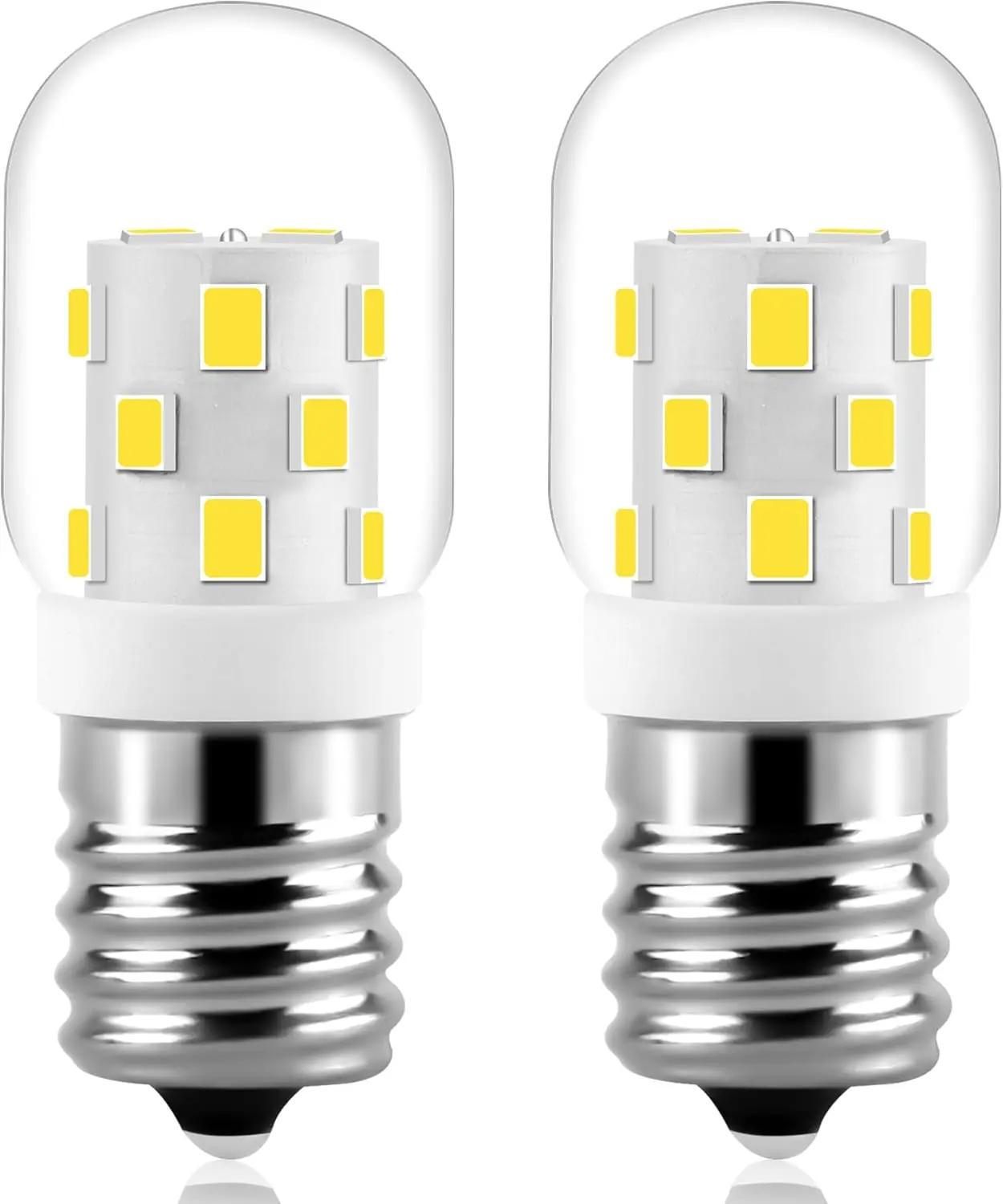 E17 LED Light Bulb 3W 380LM 6000K Daylight White, 8206232A 40 Watt Appliance Bulb Incandescent Equivalent,for Microwave Light Bulbs Under Hood Refrigerators Oven (2 Packs Cool White)