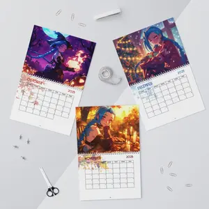 2025 Jinx Arcane Wall Calendar - Cute kawai arcane Merch Gift, Yearly Planner, Schedule Organizer, Room Decor, Holiday Gift, Anime Manga